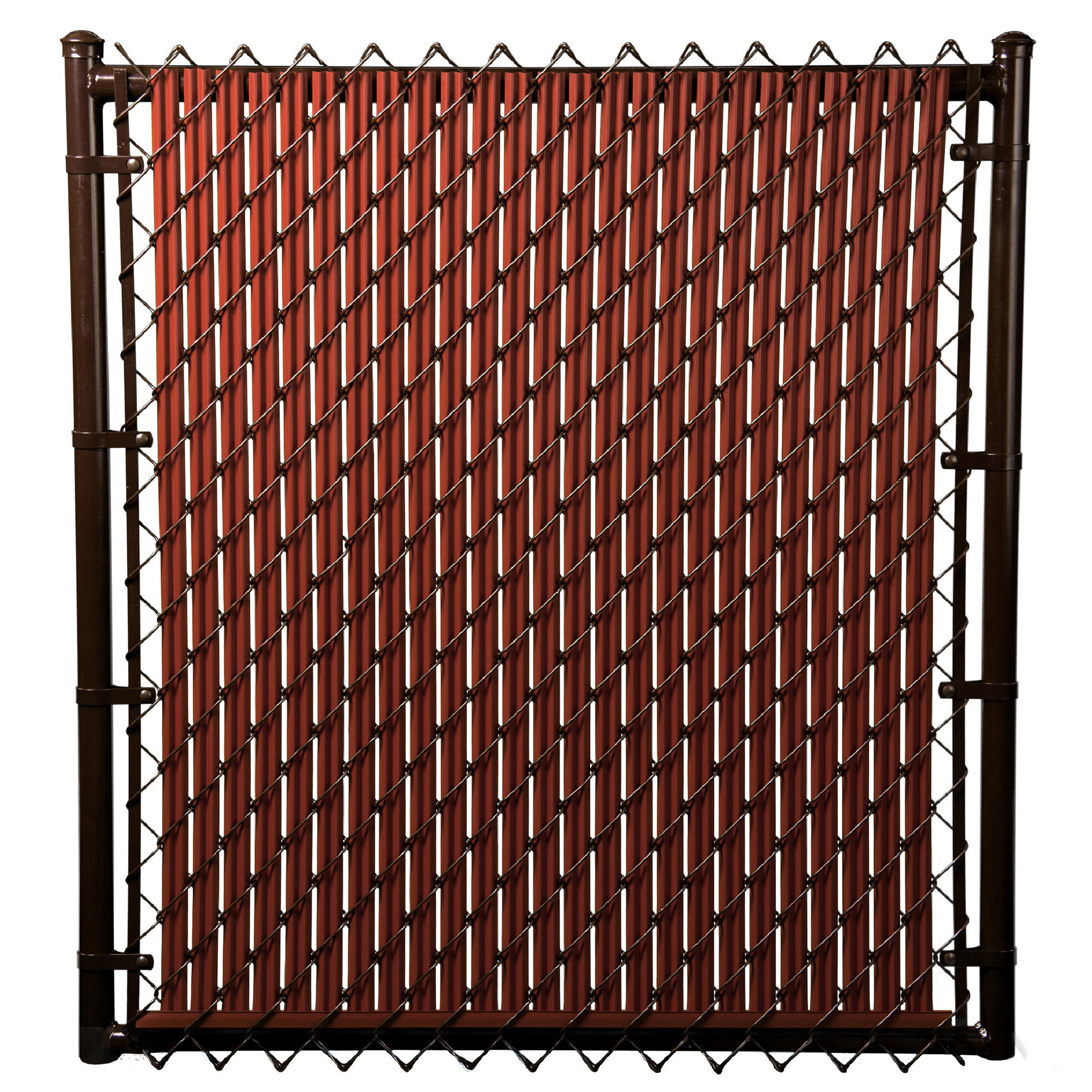 Ridged Slats 4ft. Vertical Privacy Slats, 82-Pc. Set, Redwood, Covers 10 Linear Feet, Model# SR4RW